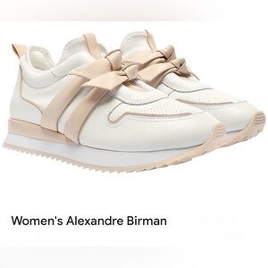 Alexandre Birman Mia Women's Cream and White Sneakers Sz 38